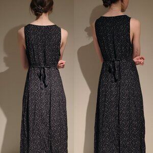 Witchy Long Floral Dress with Tie Back